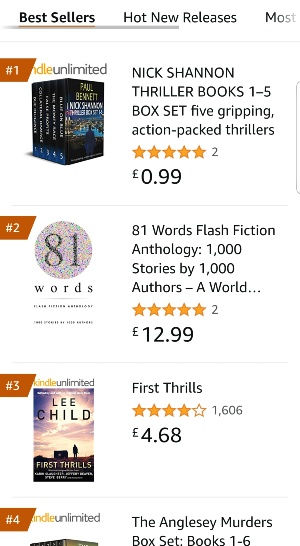 81 Words at number 2 on Amazon